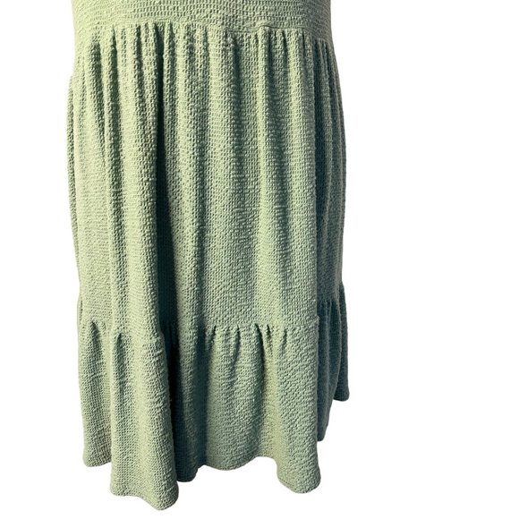 Rolla Coaster Baby Doll Dress Large Green Short Sleeve Round Neck Stretchy Layer - Picture 13 of 14